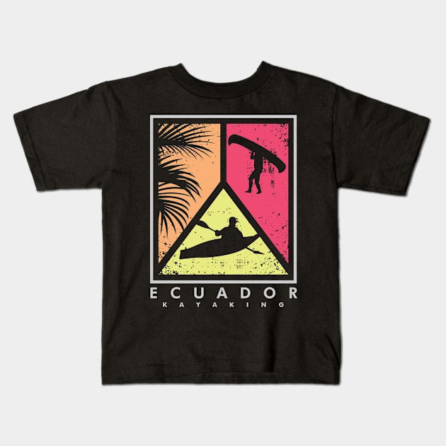 ecuador kayaker Kids T-Shirt by NeedsFulfilled